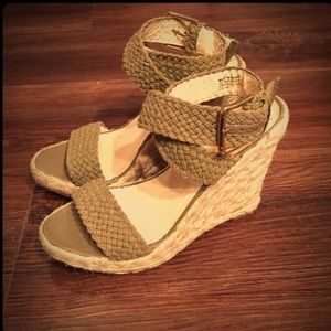 Braided Ankle Wrap Espadrilles Wedges
